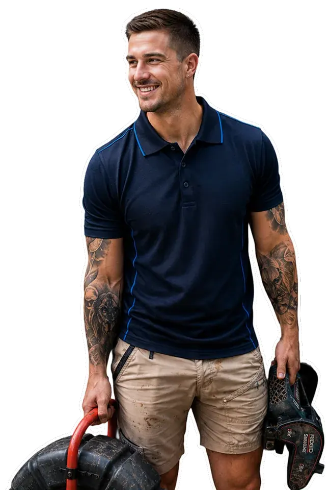 A licensed Abbotsford plumber with his tools
